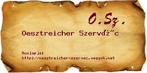Oesztreicher Szervác névjegykártya